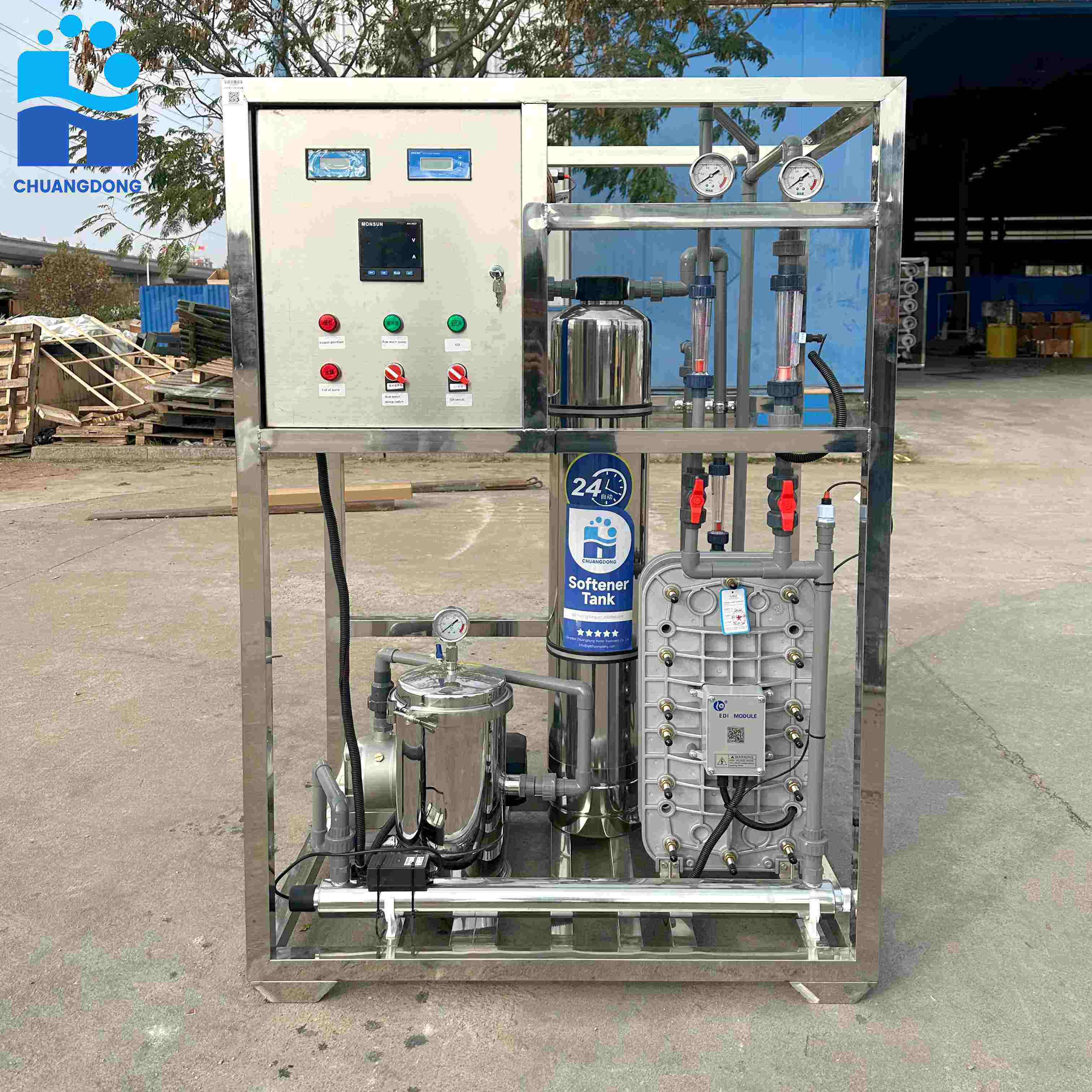 EDI Ultrapure Water Treatment System Automatic Industrial Electrodeionization Purification