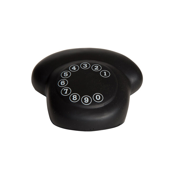 Custom Branded Personalised Office Gifts Pu Anti Stress Reliever Rotary Telephone Shape Stress Ball with logo