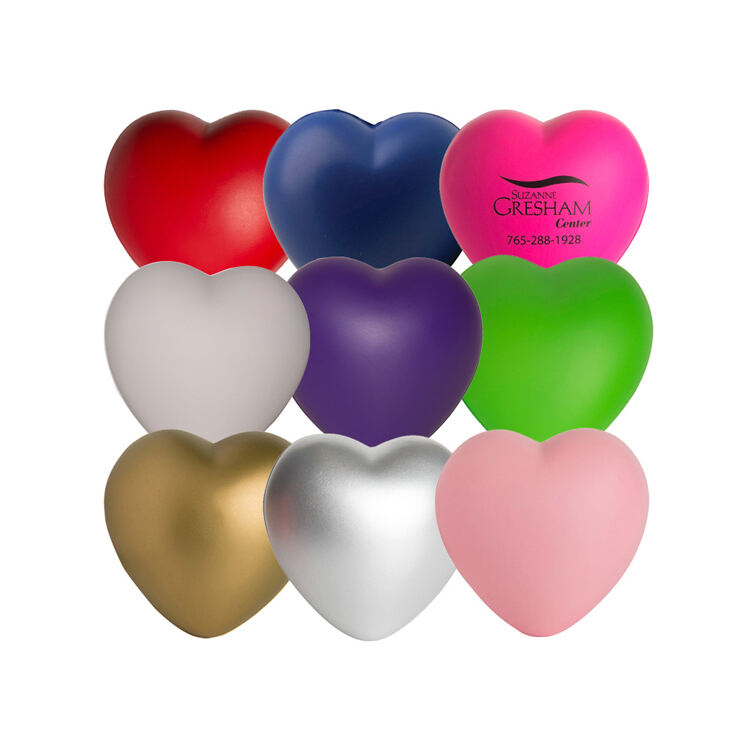 PU Foam Squeeze Ball Sweet Heart Stress Reliever Anti Stress Love Heart Shape Stress Balls
