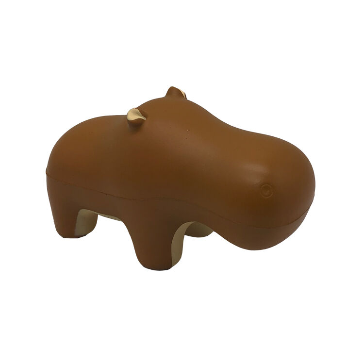 Funny Anti-Stress Squishy PU Cartoon Hippo Shape Ball Stress Ball Kids & Adults Play Vent Toys Gift