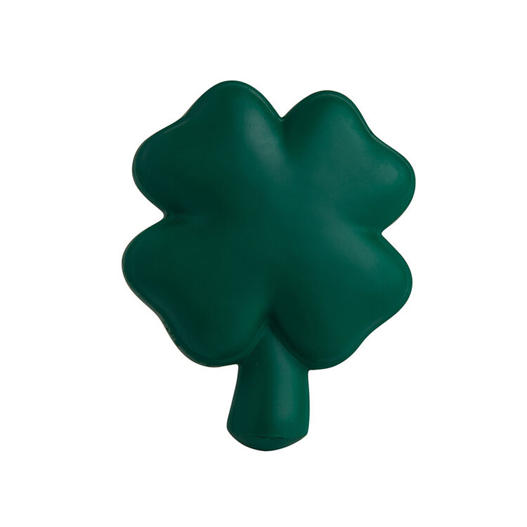 Promotion Gift Custom Four-Leaf Clover Shamrock Shape PU Foam Toy Squeeze Ball Stress Relief Toy Four-Leaf Clover Shamrock Stress Ball