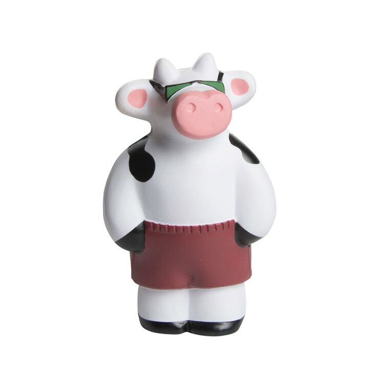 High Quality PU Cool Beach Cow Shape Stress Ball Toy  Gift Top Promotion Product