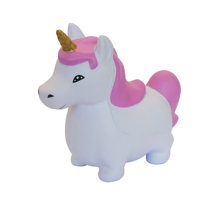 Promotional Toy Print Logo Custom Pu Squeeze Toy Stress Ball In Unicorn Model