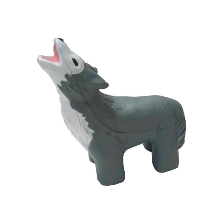 Soft Anti Stress Ball Wolf Shaped PU Foam Toys Stress Ball Giveaway Gifts