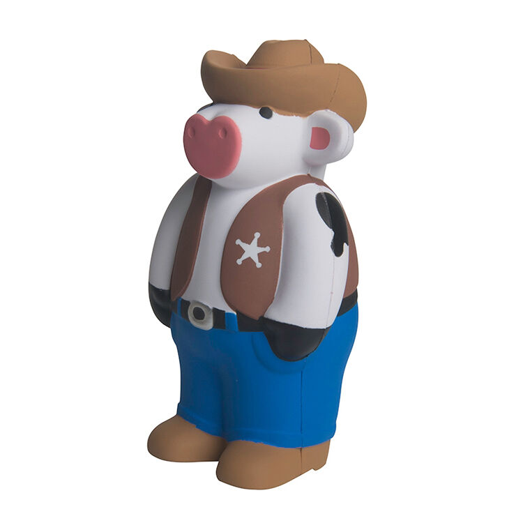 Promotional Release Pressure Foam Ball Promotional Gifts Supplier Cowboy Cow Stress ball