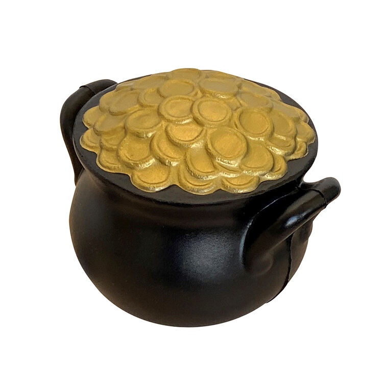 Polyurethane Promotion Squishy in Pot of Gold Shape Memory Foam Anti Stress Ball