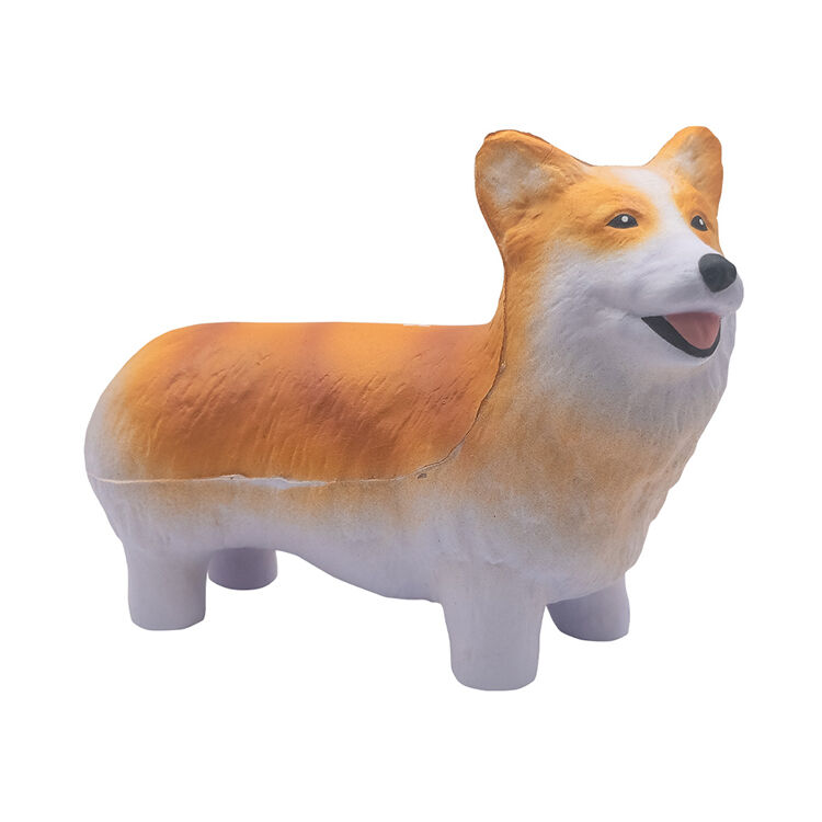 Promotion Gift PU Foam Toy Squeeze Ball Stress Relief Toy Corgi Dog Shape Stress Ball