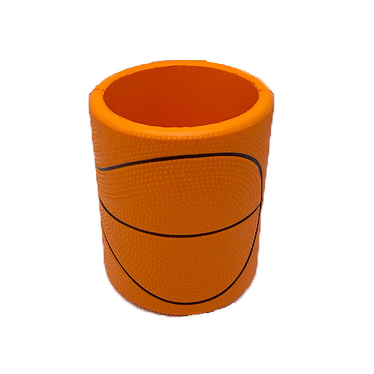 Anti Stress Can Cooler in Basketball Shaped PU Bottle Can Cooler for Adults Children