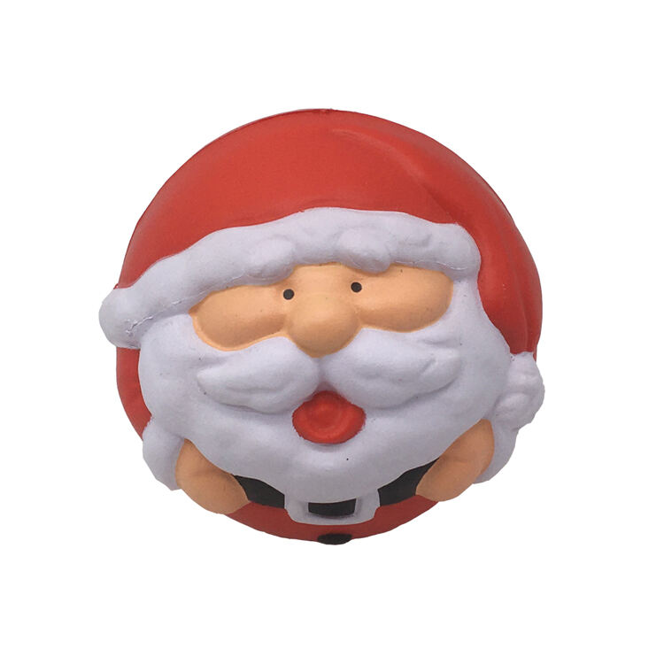 Santa Claus Bieda ta' PU Promozjonali Stress Round Kids Tal-Promozzjoni Stress Ball Giveaway Regali