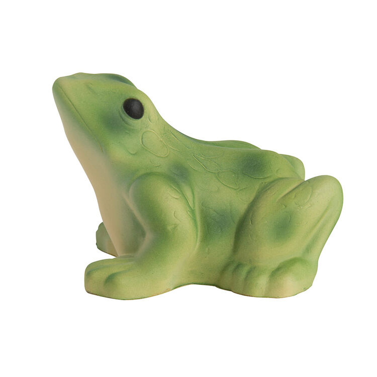 Lógó saincheaptha PU Stoc Dhearcadh Foam Frog Cruth Anti Stress Liathróid Teachtaireacht nua hainmhí stíl Squeeze Cluichí do Pháistí