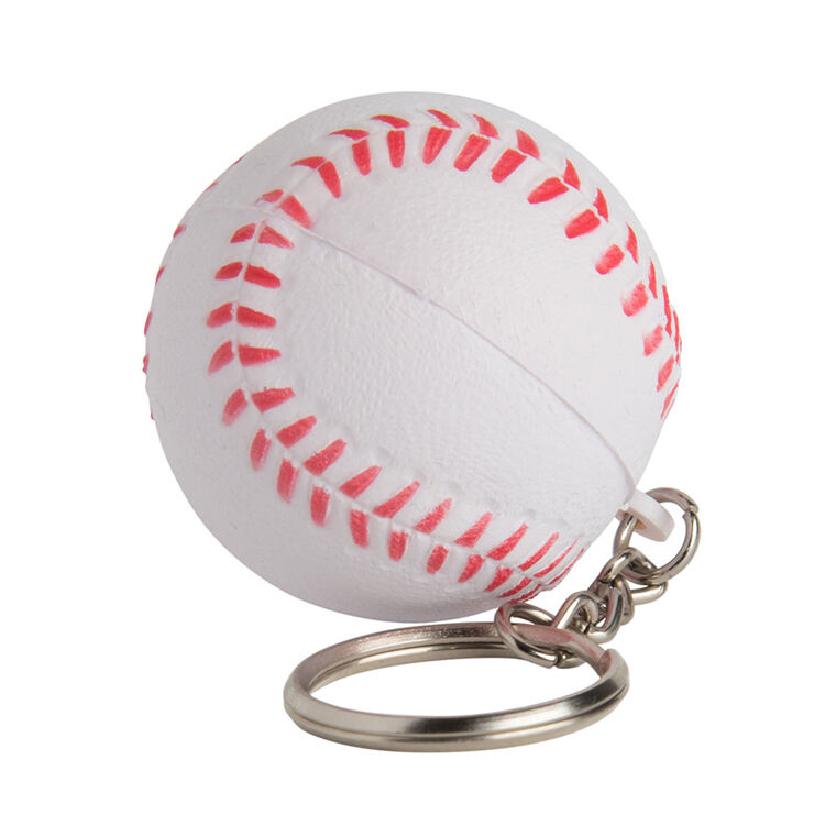 Grootsoortel OEM PU-baseball sleutelhanger met hoë kwaliteit promosiegeskenk stresbal