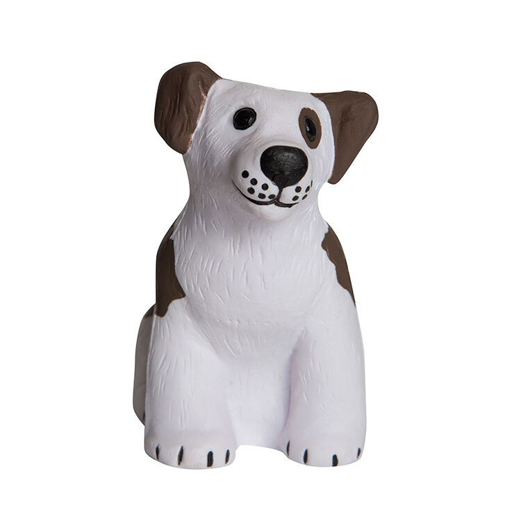 Promotional Custom Pu Foam Anti Stress Sitting Dog Shape Reliever with Logo Printed Toy Ball