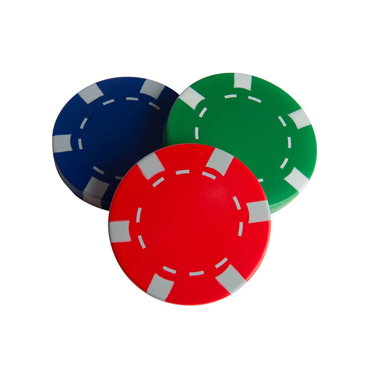 Promotional Gift Custom Logo PU Foam Stress Ball Casino Chip Shape Soft PU Foam Stress Ball Casino Chip Shape Anti Stress Ball