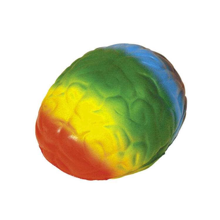Promotional Rainbow Brain Shape Stress Ball Foam Brain Anti Stress Toy