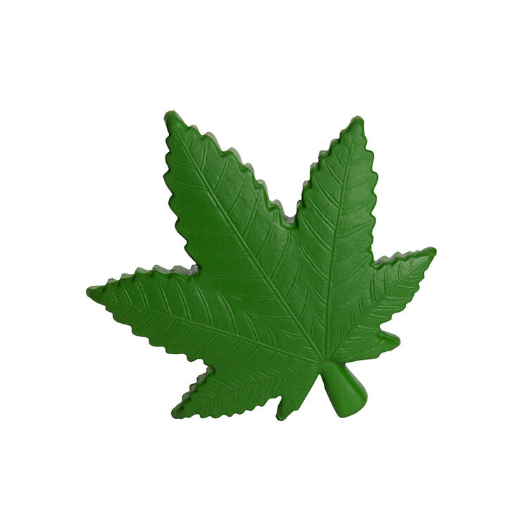 PU Cannabis Leaf Stress Reliever Squeeze Foam Toy For Promotion