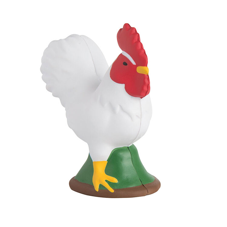 Lóidéad Píosaí Sóinseáil Foam Rooster Cruth Anti-Stress Ball Téagartha Nua-Éireamh Squeeze Cluichí do Pháistí