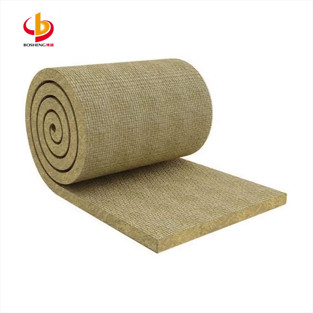 High Quality Acoustic Fireproof Thermal Insulation Mineral Wool Blanket with Wire Mesh 120kg/m3 Rock Wool Blanket