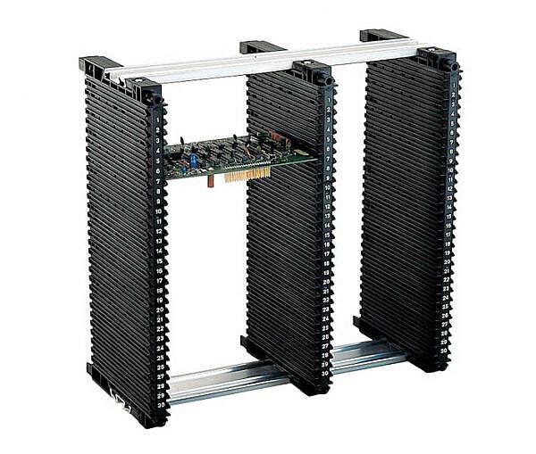 ESD PCB Rack Insert Aluminiumräls PCB Lagringsställning