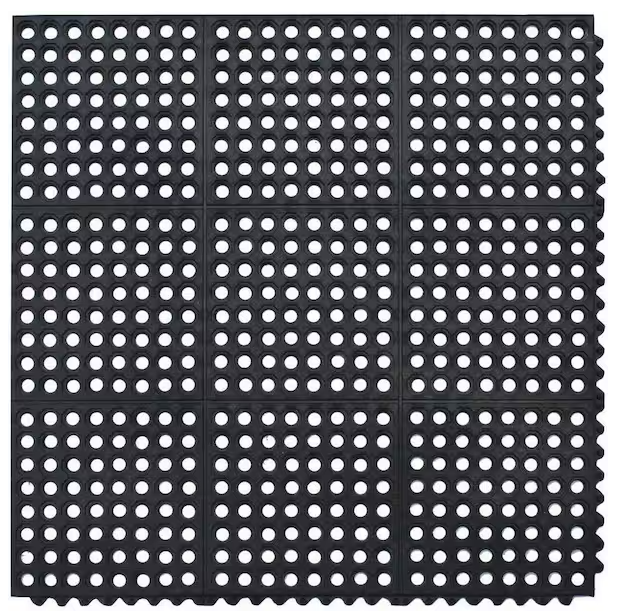 Interlocking ESD Rubber Anti-Fatigue Mat – Anti-Slip Drainage Floor Mat