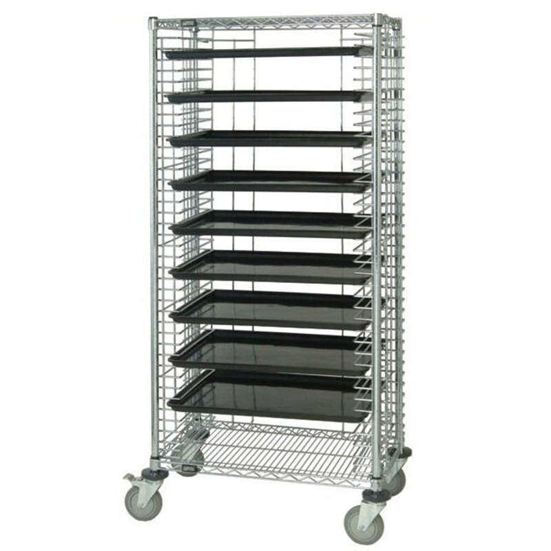 ESD Tray Cart Metro Wire Tray Rack PCB Handling Trolley Antistatic Customized Size