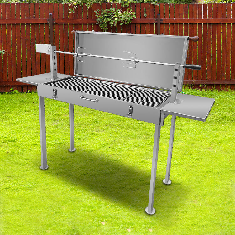 Extra-large Capacity Automatic Rotating BBQ Grill, Made of Stainless Steel, Product Customization Available, Seeking Agents