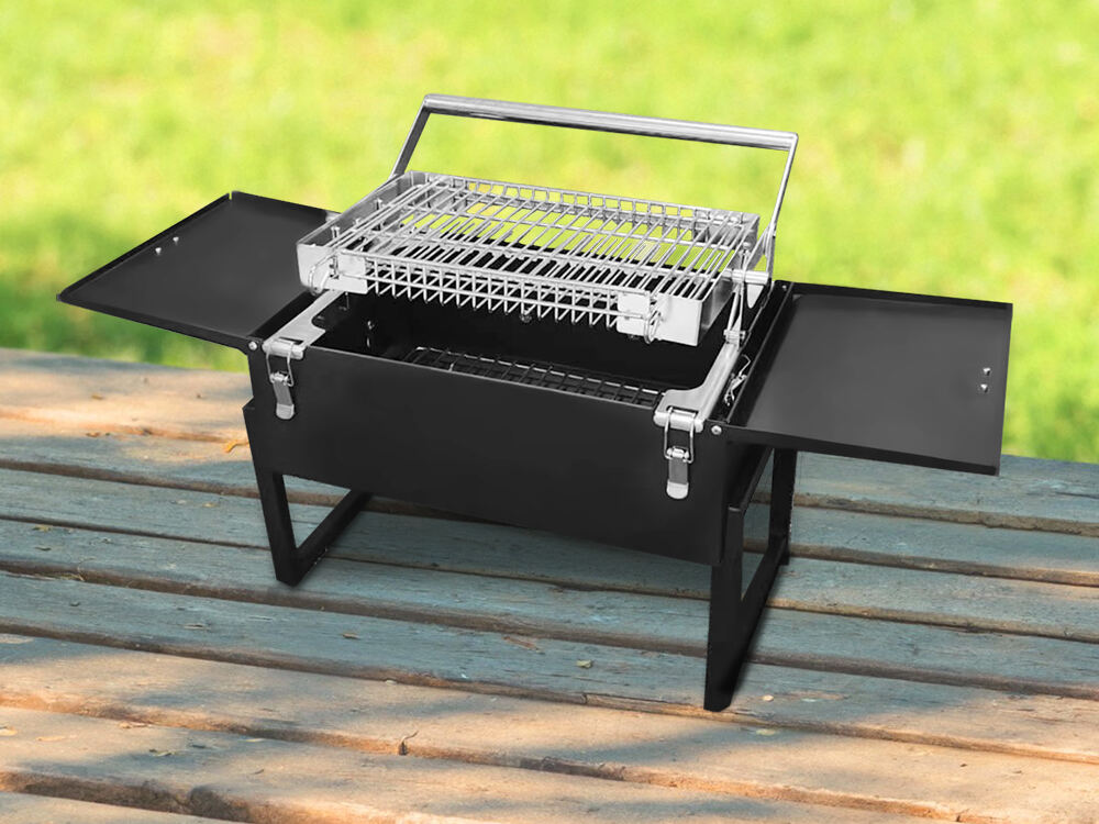 Flip Grill Bbq : Black Portable And Lightweight, Easy To Fold And Store Barbecue Grill