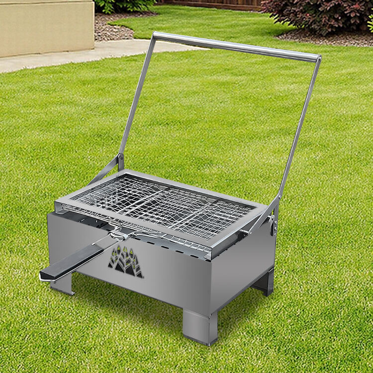 Manual Mini Flip-top BBQ Grill Rack With Handle and Detachable Grill Net, Customization Available. Seeking Distributors