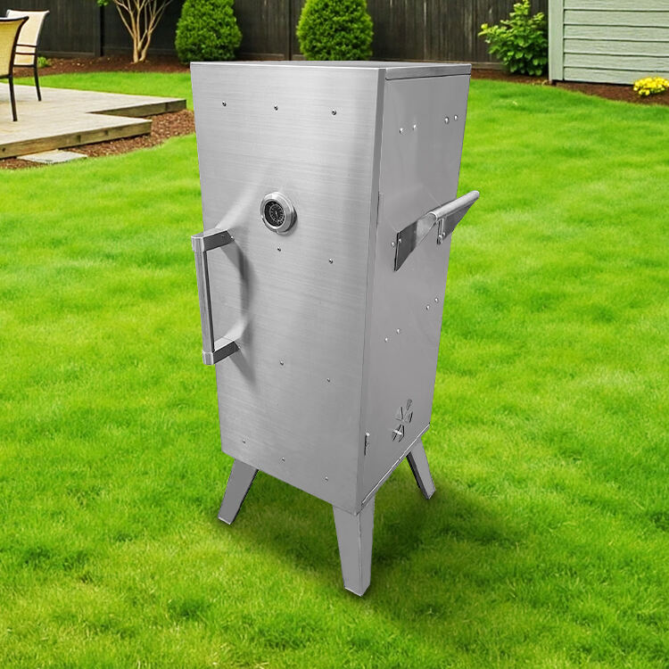 Stainless steel smoke and grill oven, replaceable grill rack, product customization available, seeking distributors