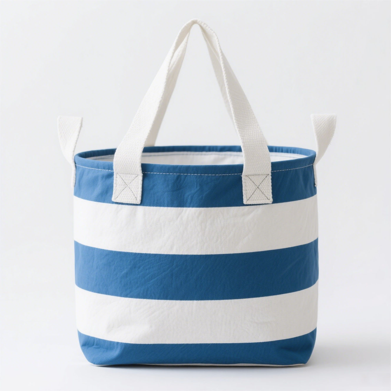 BELLEKOR Blue and White Striped Storage Basket (Home Multi-Functional Model)