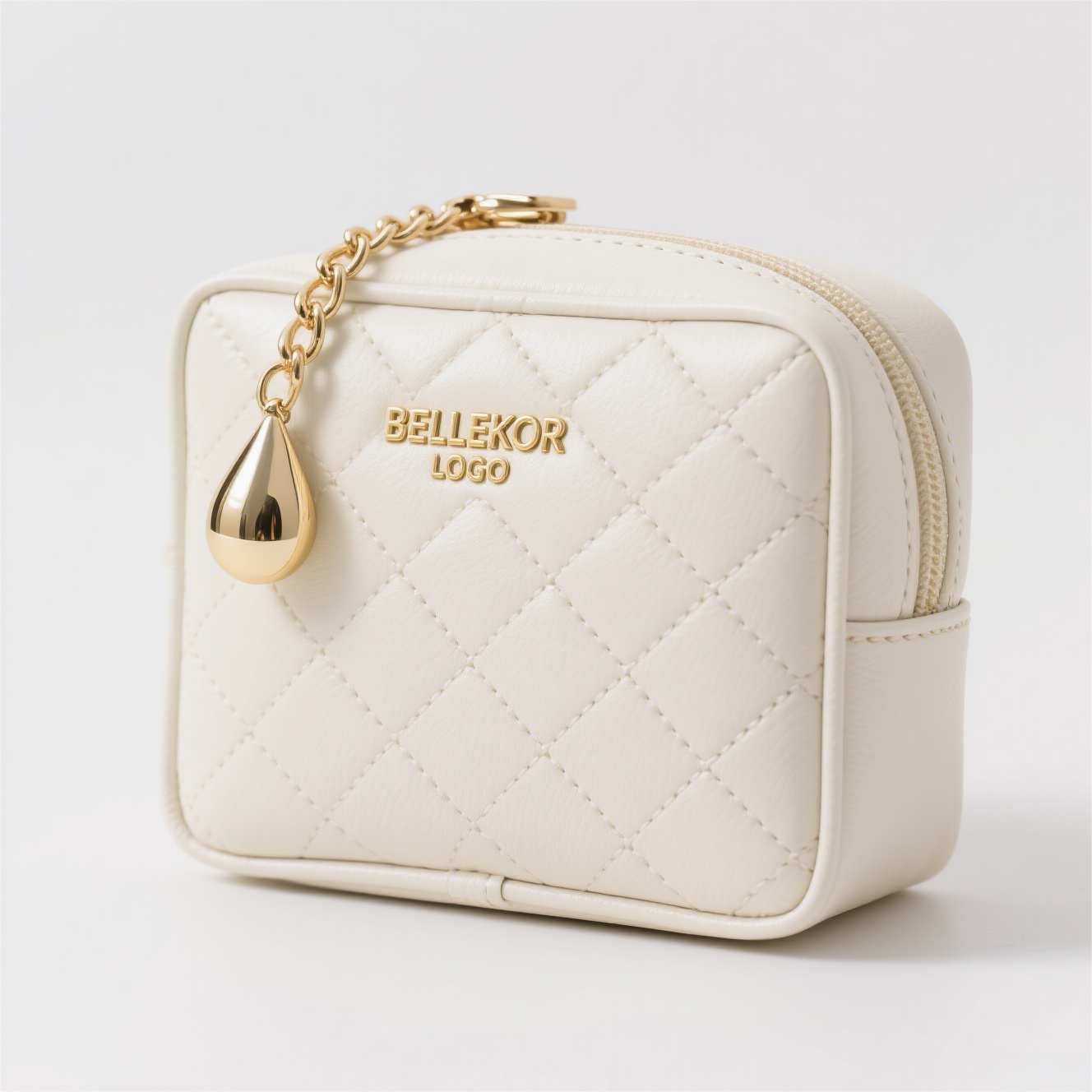 BELLEKOR fashion diamantmønster PU kosmetiktaske