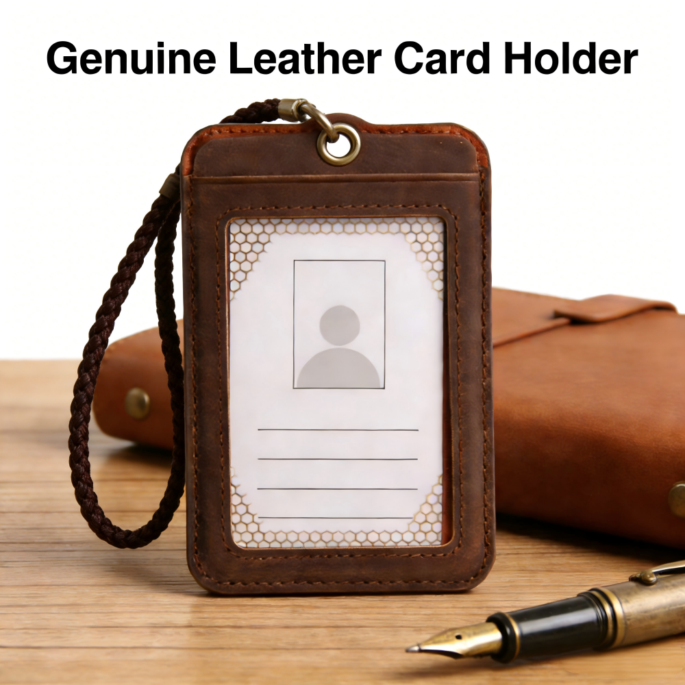 Customized genuine pickup case, hand-stitched high-end cowhide business card holder, and Logo embossing support for corporate gift customization