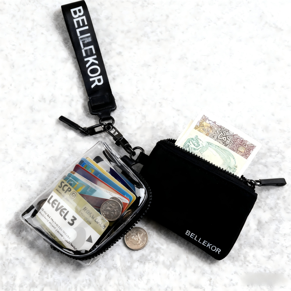 BELLEKOR nylon zipper fashionable coin purse