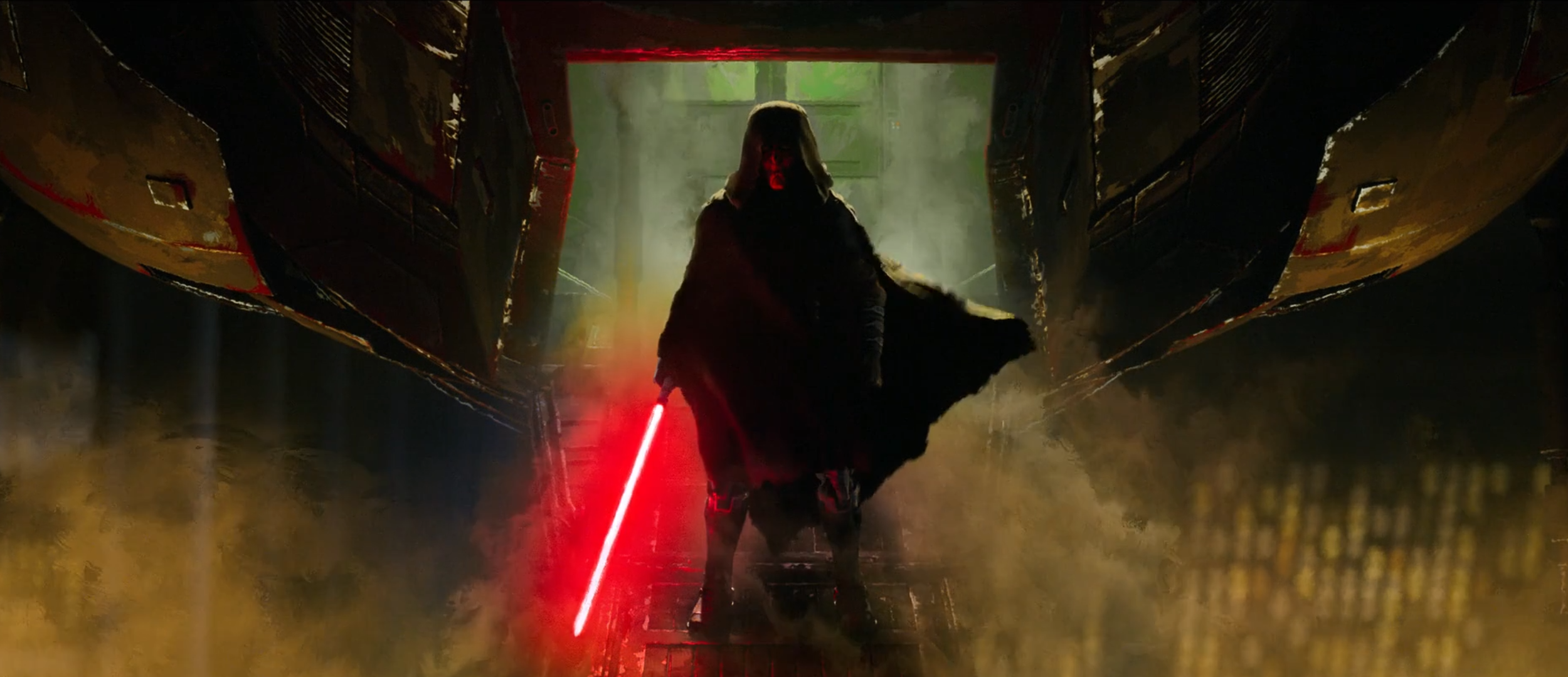 Darth Maul with mechanical legs and double-bladed red lightsaber from Shadow Lord series