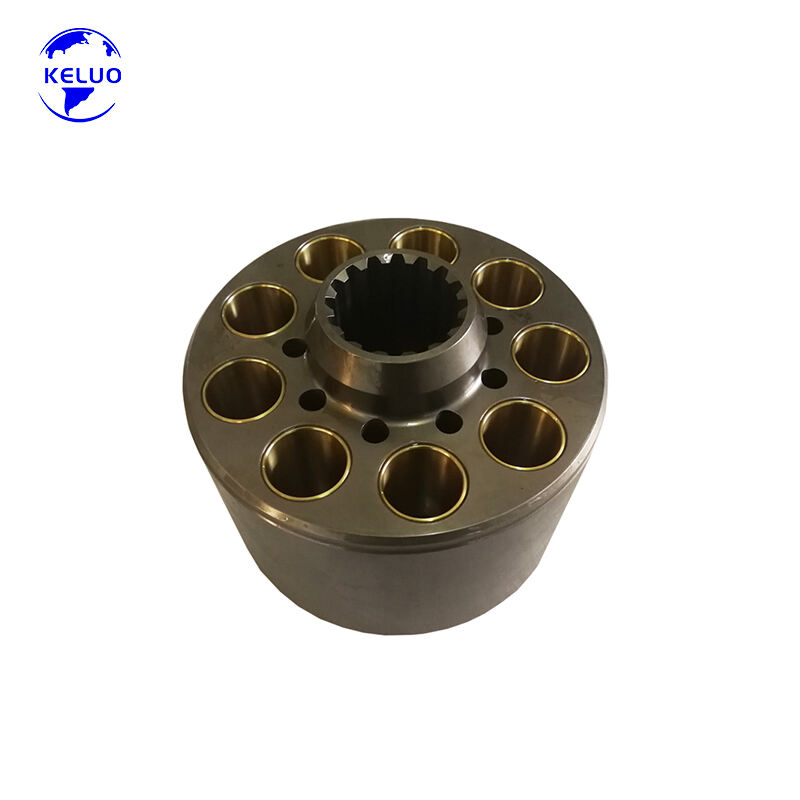 Hydraulpumpdelar till grävmaskin Kawasaki K5V200DH cylinderblock till Caterpillar Hitachi Komatsu