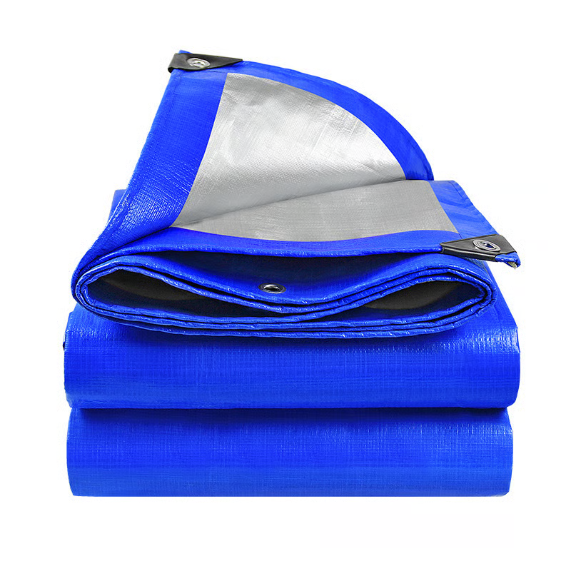 Lona de PE azul resistente, lona de polietileno impermeable, resistente a los rayos UV y al desgarro, lona multifuncional exterior con precio bajo