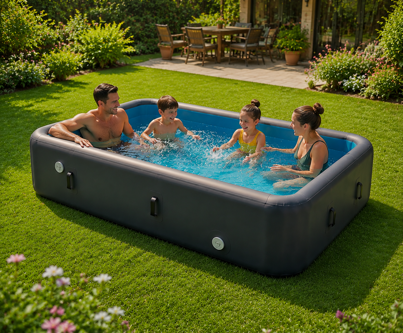 Heavy-Duty Inflatable Rectangular Pool – Ideal for Bulk B2B Orders