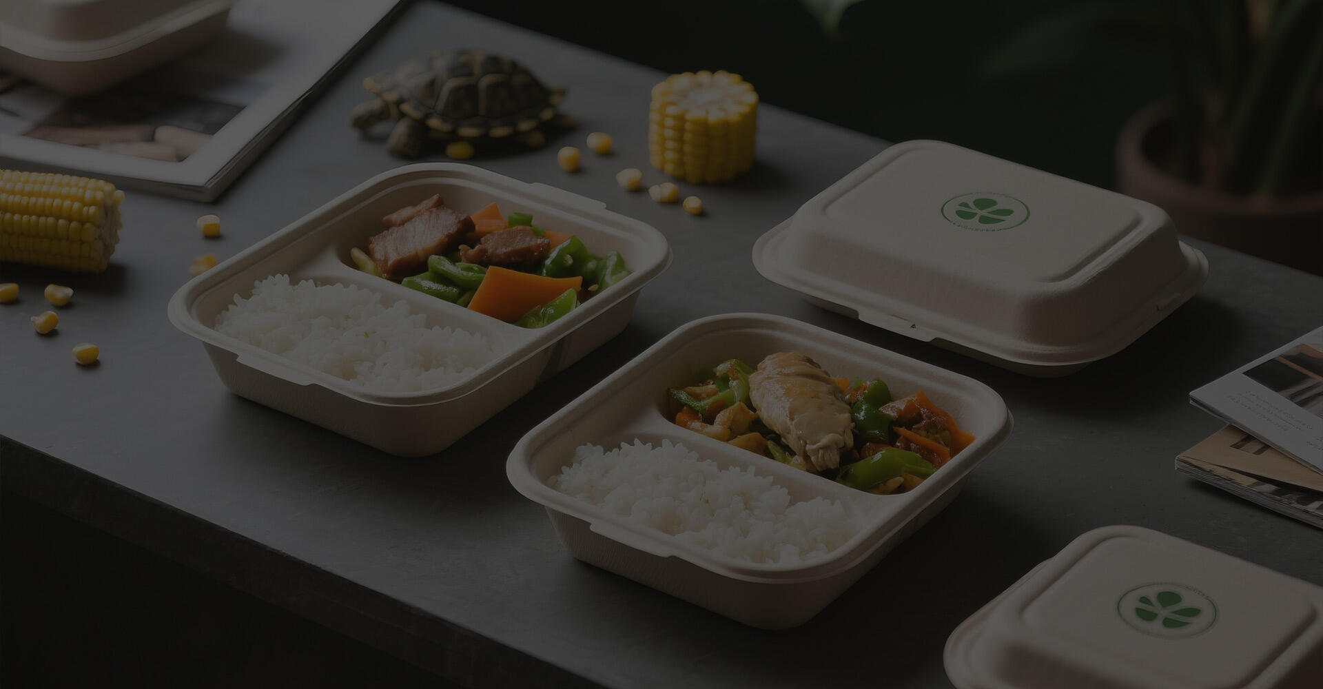 What takeaway food containers are compostable and cost-effective?
