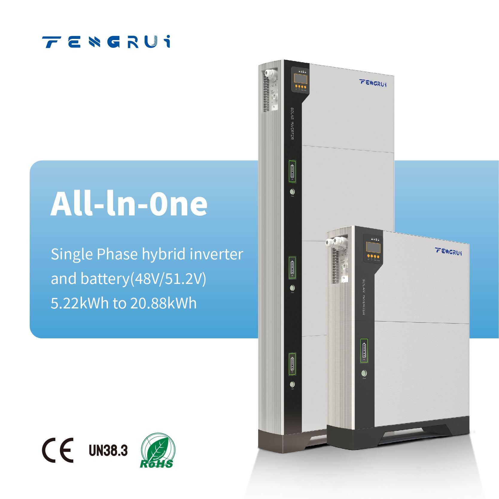 5.22kWh/10.44kWh/15.66kWh/20.88kWh 51.2V Floor-Standing All-In-One ESS