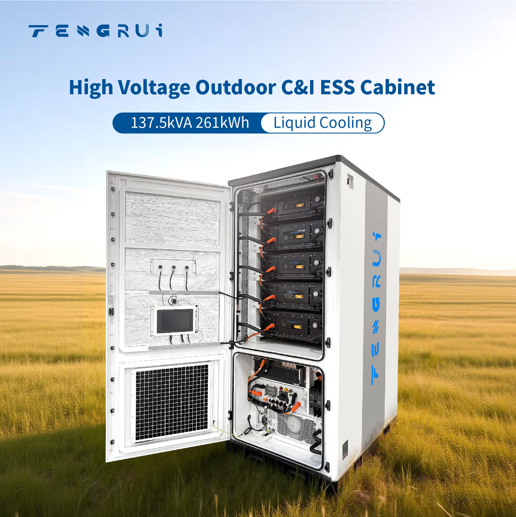 What are the common fire prevention measures typically associated with large energy storage cabinets?