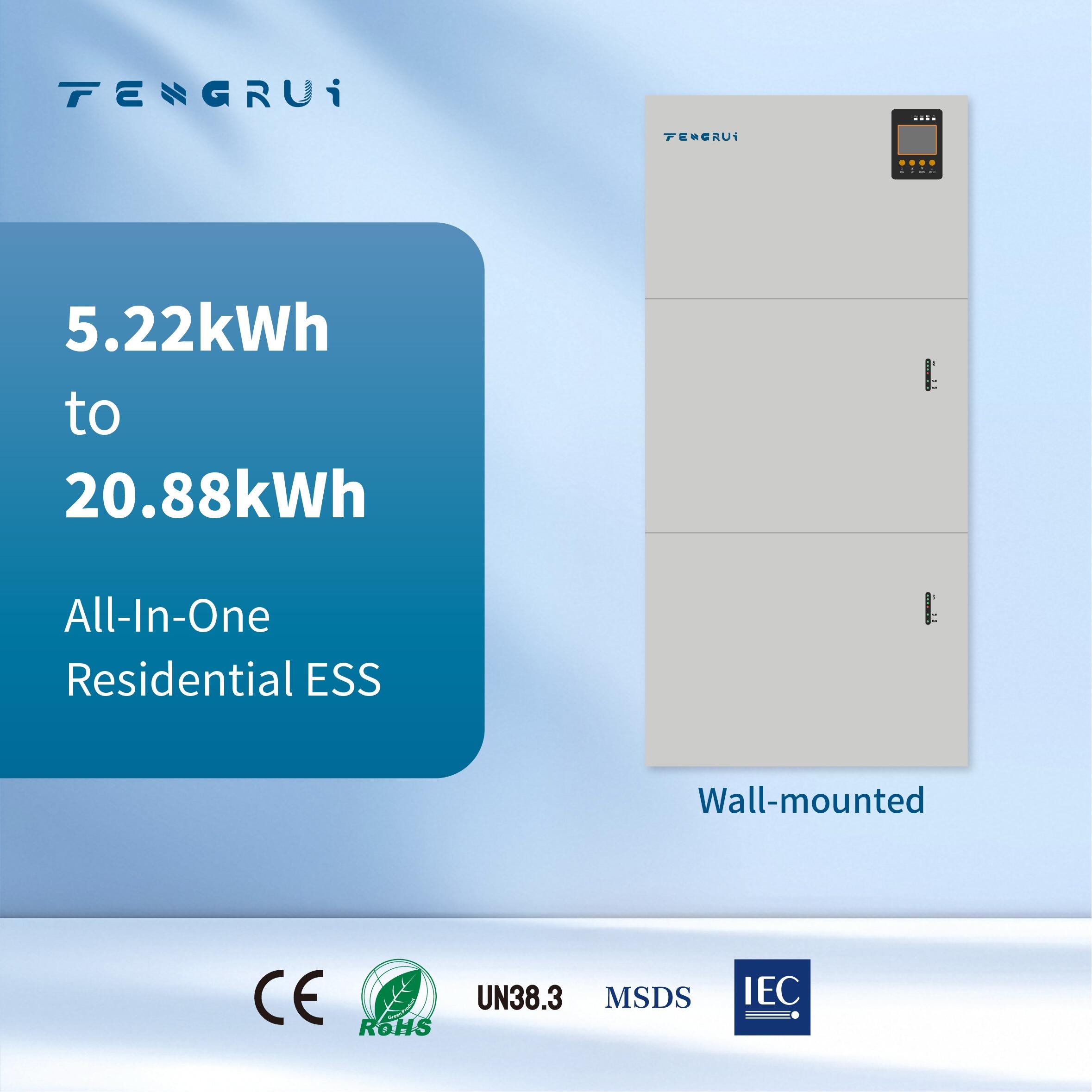 5.22kWh-20.88kWh 51.2V Wall-mounted All-In-One ESS