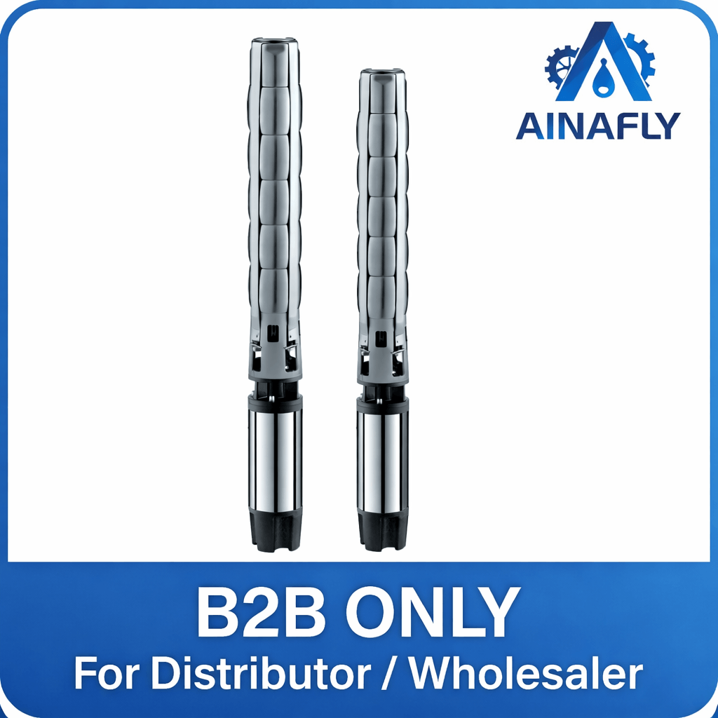 AINAFLY 6SP Stainless Steel Deep Well Submersible Pump – Corrosion-Resistant, High Efficiency & Long-Lasting for Deep Water Extraction