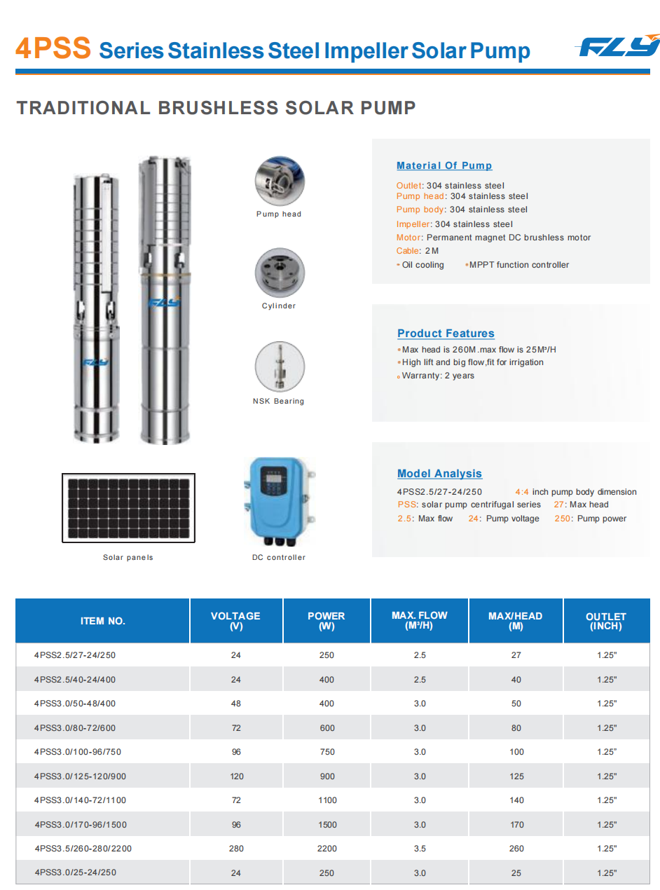 4pss stainless steel solar deep well submersible pump for borehole water supply and agricultural irrigation dc off grid water pump-0