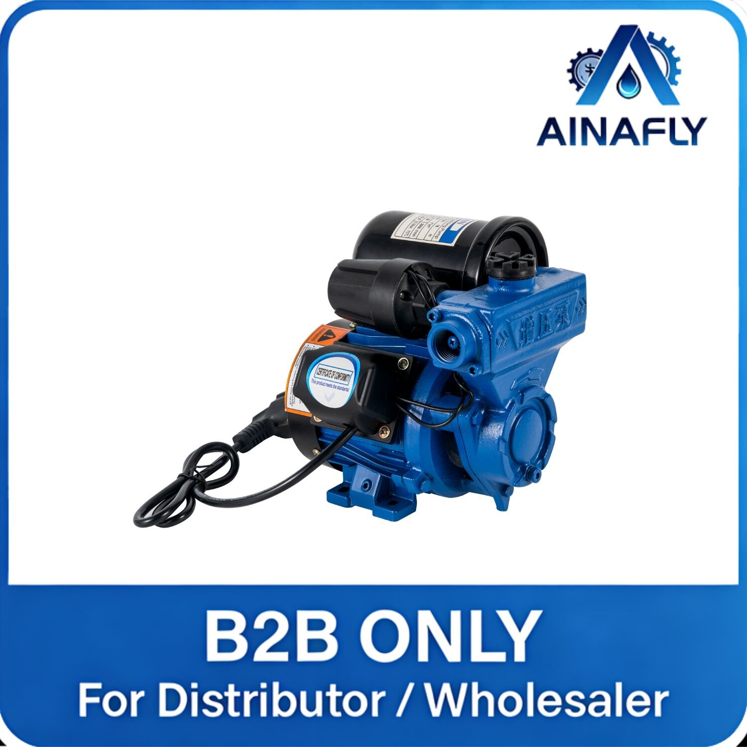 AINAFLY Household & Light Industrial Booster Pump – Automatic Pressure Control, Energy Saving & Quiet Operation for Consistent Water Flow