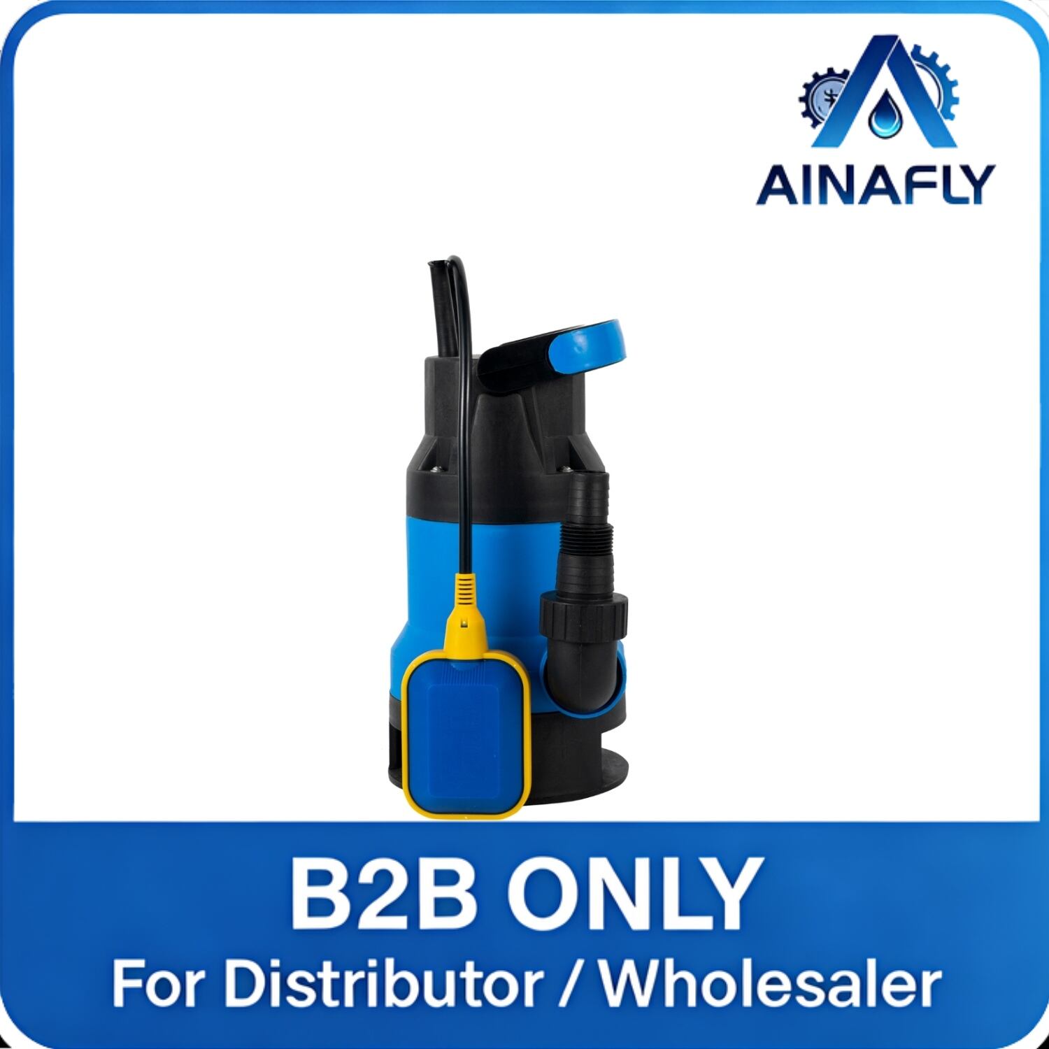 AINAFLY Plastic Submersible Pump – Lightweight, Corrosion-Resistant & Auto-Float Switch for Clean Water Drainage, Pool, Pond & Garden Use