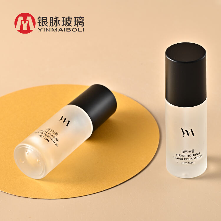 30ml glass liquid empty Foundation bottle makeup emulsion Foundation