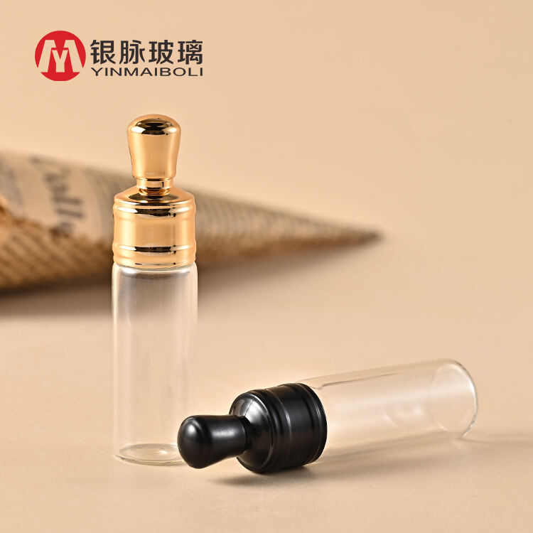 Mini Glass Test Vials 5ml Perfume Oil Liquid Bottles Essential Oil Bottle For Traveling