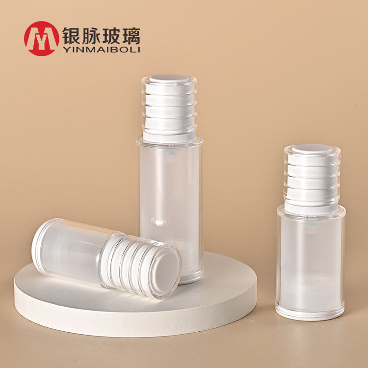 Custom empty Luxury twist 15ml 30ml 50ml Frosted Cream cosmetic lotion serum plastic spray acrylic Airless Pump Bottle