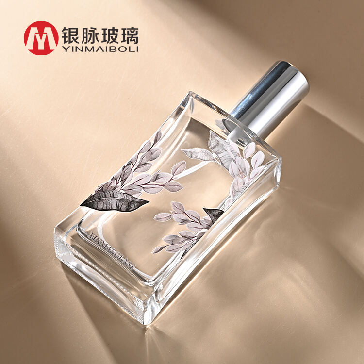 Wholesale Custom Logo 100ml Square Perfume Bottle Empty Perfume Glass Bottle With Lid