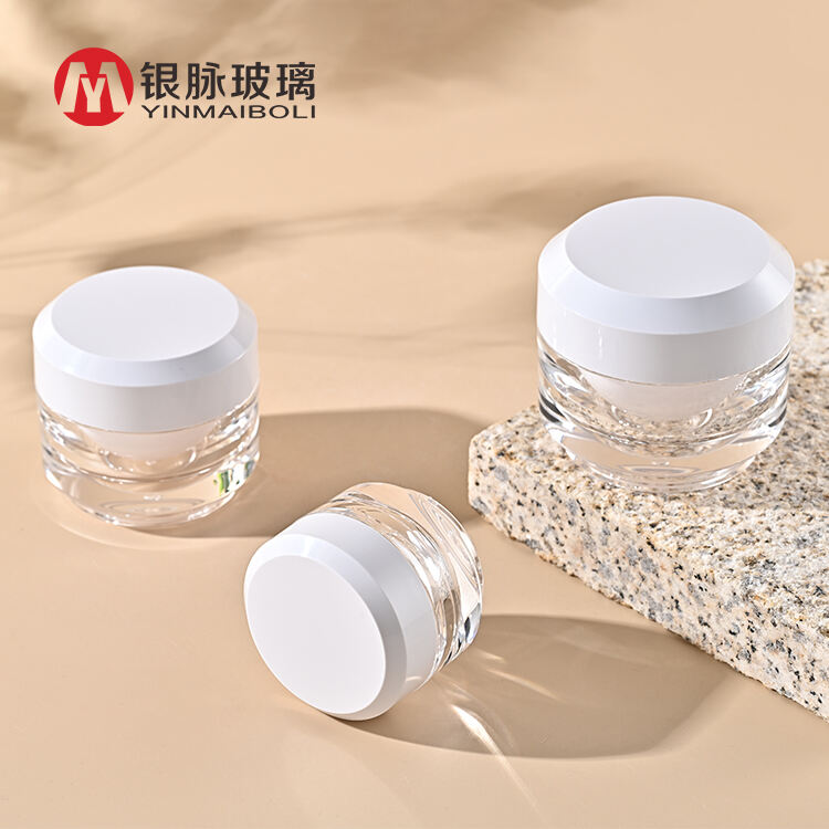 Luxury 15G 30G 50G Round Eco-friendly Skincare cream Jars In acrylic 