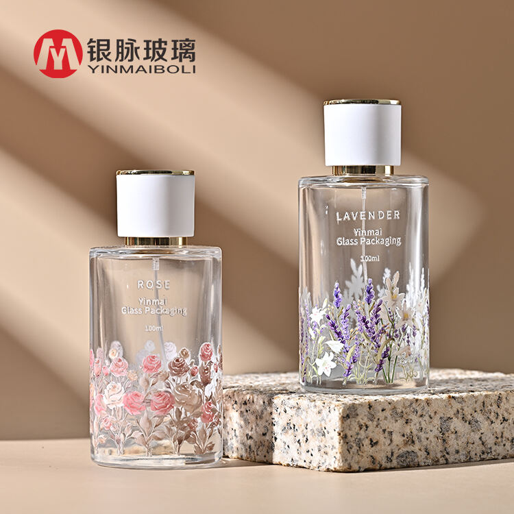 100ml luxury custom logo clear Refillable spray glass Perfume packaging Bottle